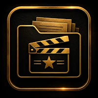 a golden folder icon with a star on it